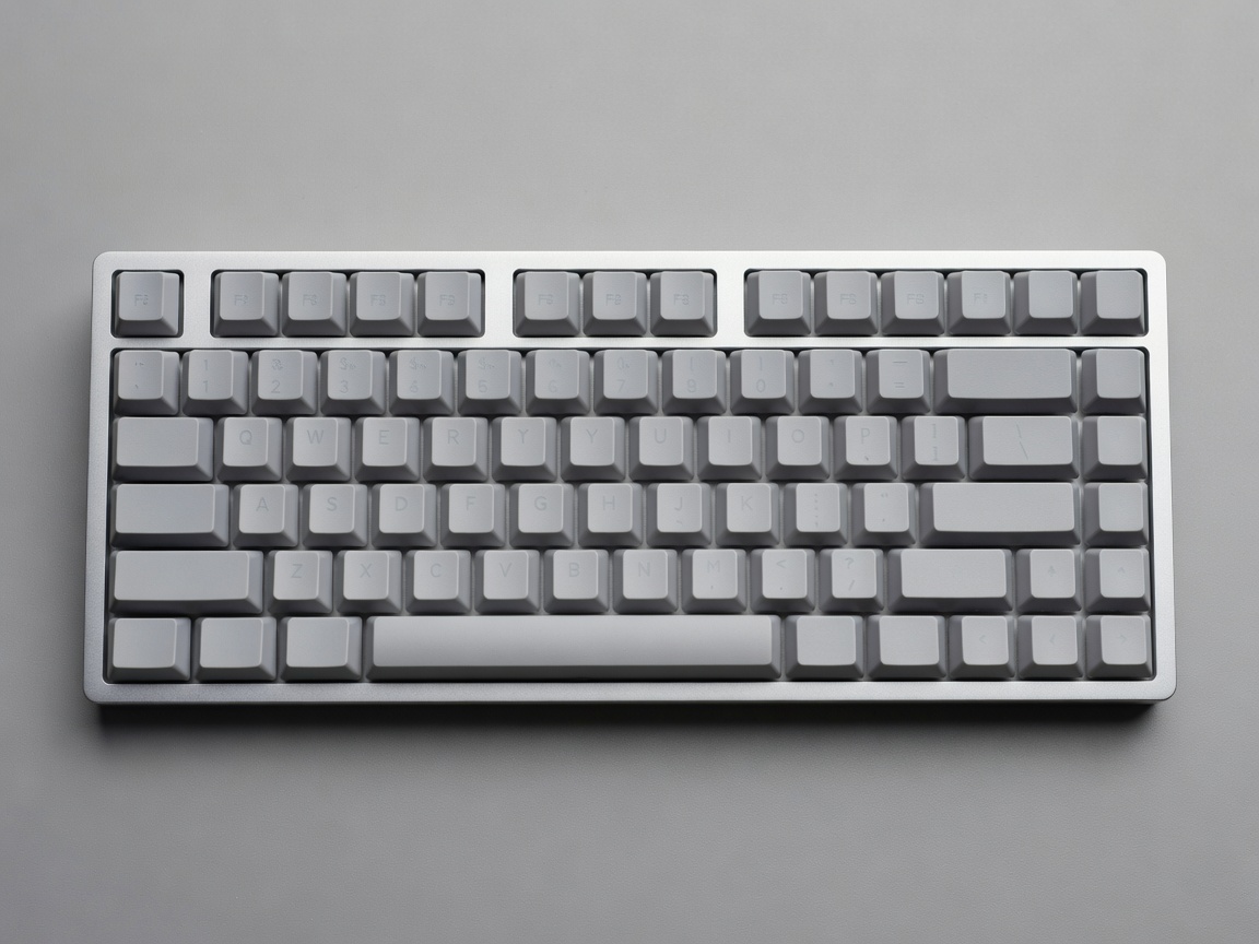Top down view of a compact mechanical keyboard layout